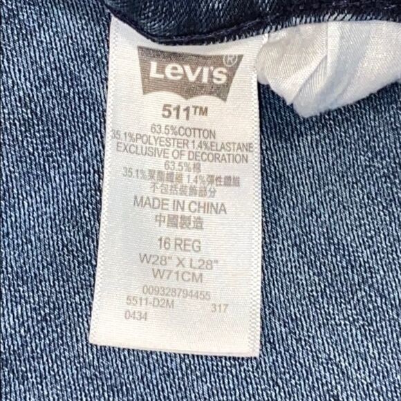 Levi's Women’s 511 Slim Jeans Size 16R - Picture 7 of 8